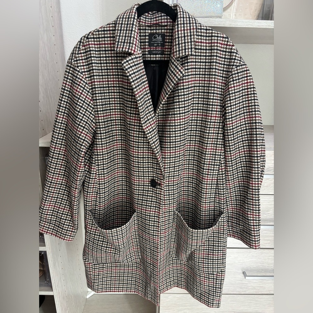 Lightweight Plaid Winter Coat